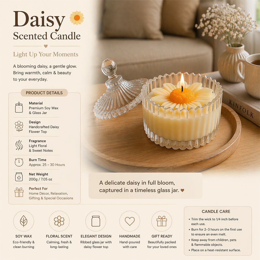 Royal Daisy Scented Candle