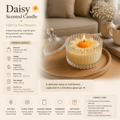 Royal Daisy Scented Candle