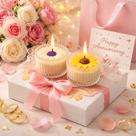 Royal Daisy scented candle combo