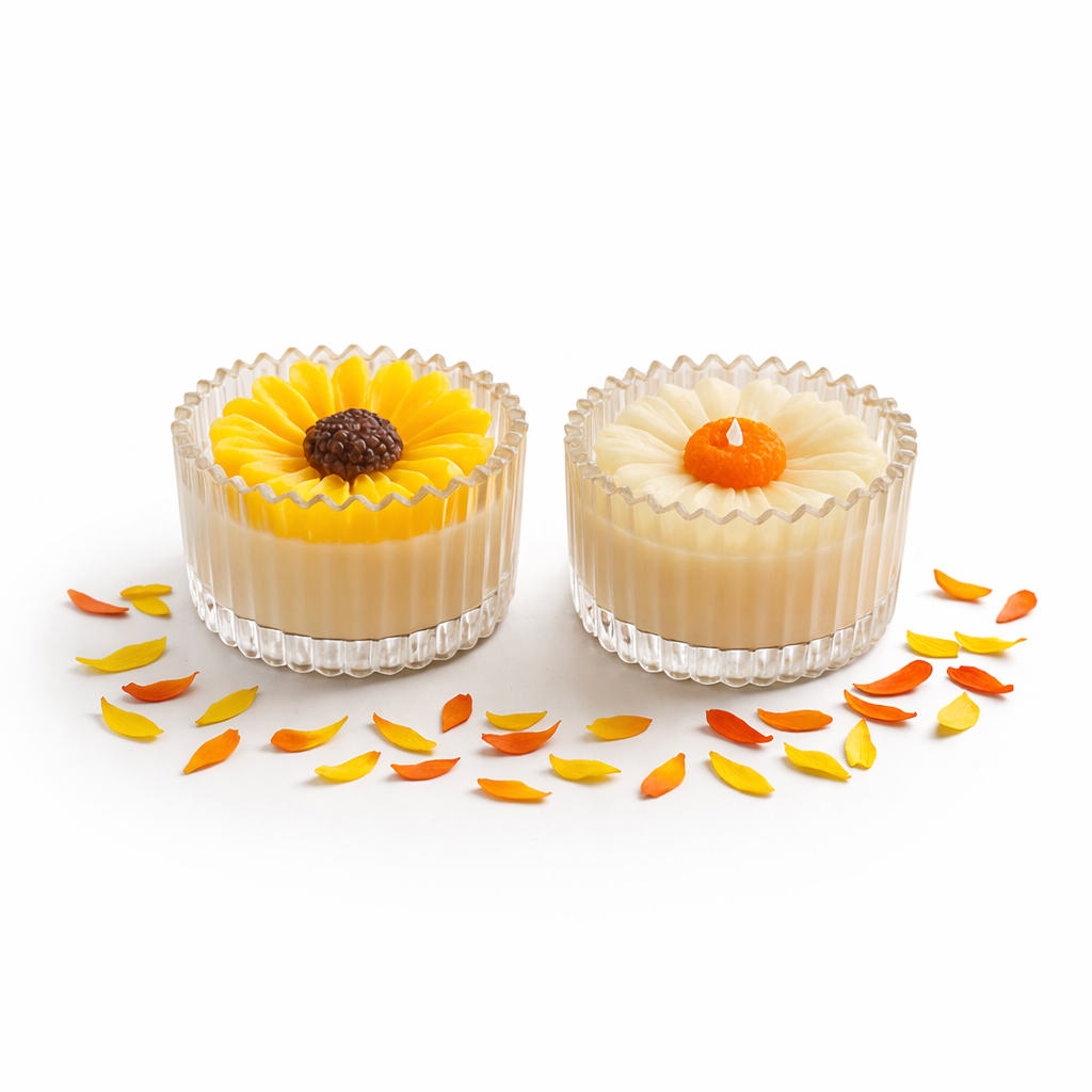 Royal Daisy scented candle combo