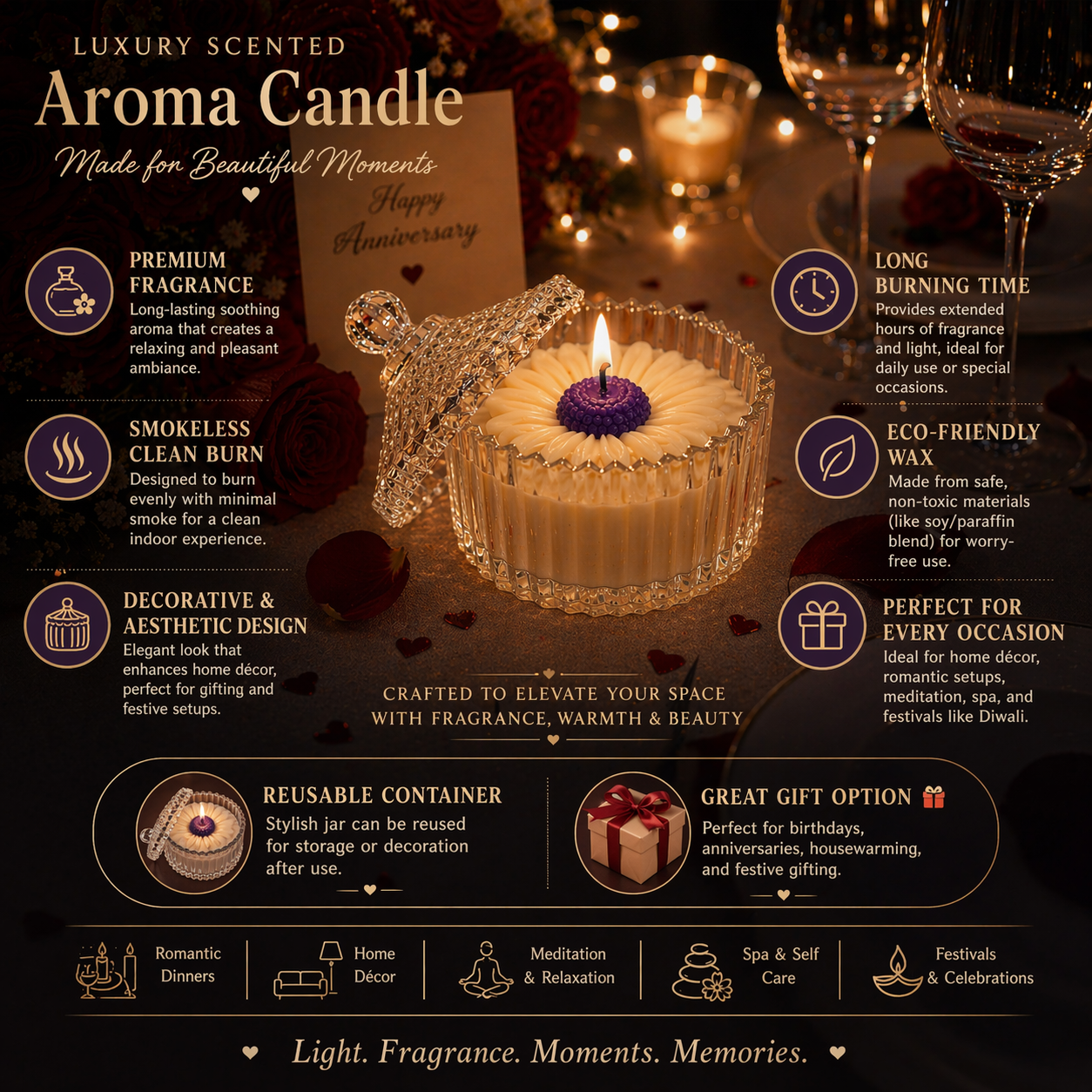 Royal Daisy Scented Candle