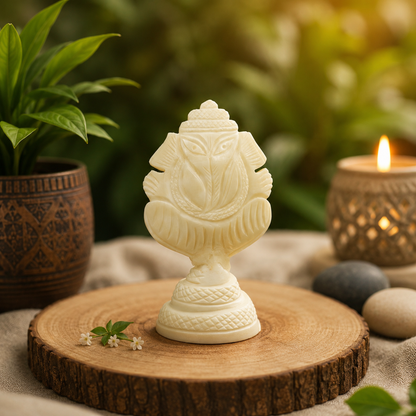 Handcrafted Conch Shell Showpiece | Traditional Bengali Shankha Art | Spiritual Home Décor & Puja Decoration I Sacred Shankh