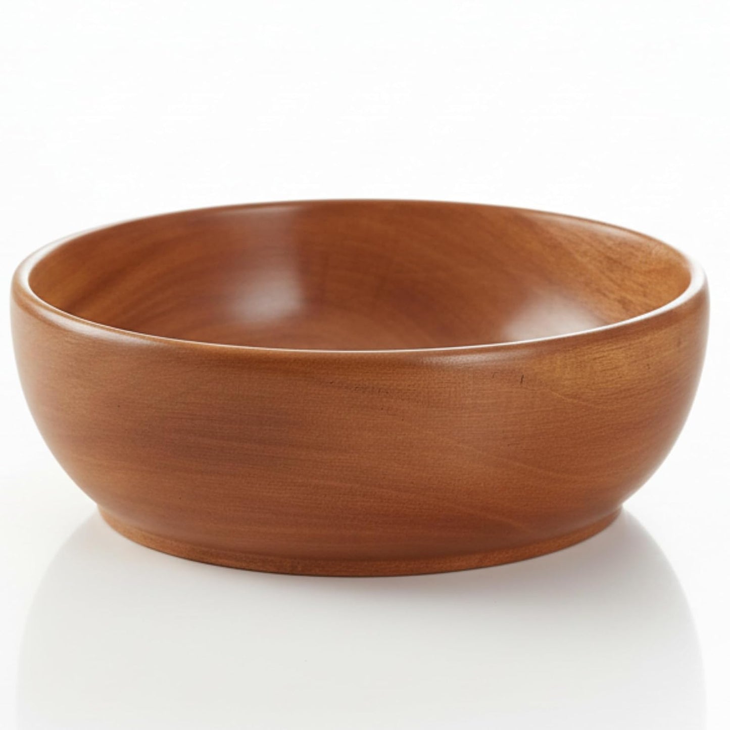 Premium Mahogany Wooden Bowl (8 Inch) – Large Food Safe Salad & Fruit Bowl for Dining Table