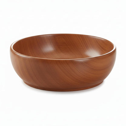 Mahogany Wooden Sharing Snack Bowl (7 Inch) | Deep Serving Bowl for Popcorn, Chips, Nachos & Bhel Puri
