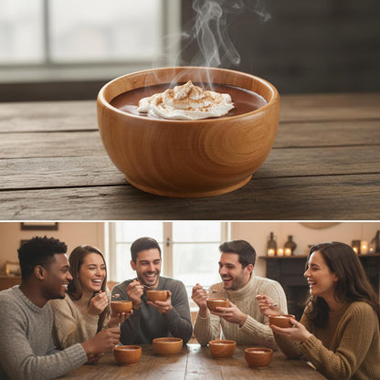 Mahogany Wooden Dry Fruit Bowl (5 Inch) | Small Snack Bowl for Cashews, Almonds, Namkeen & Dessert