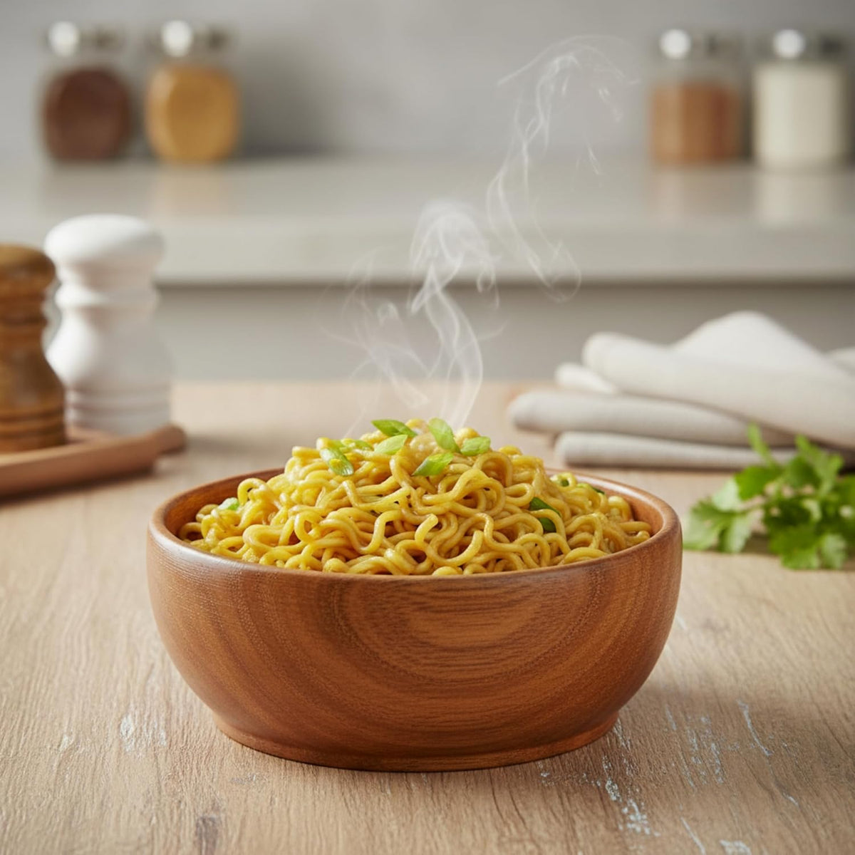 Premium Mahogany Wooden Bowl (6 Inch) – Food Safe Salad & Fruit Bowl for Dining Table
