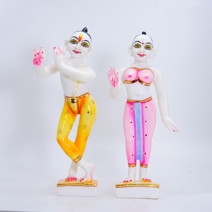 Divine Duo of Bliss – Radha Krishna Marble Artistry
