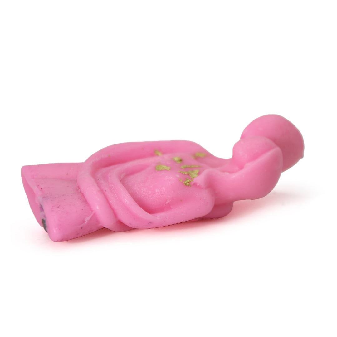 artkart Elegant Earthen Beauty Couple Candles - Side View of Pink Color artkart Elegant Earthen Beauty Couple Candles