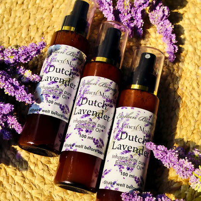 artkart Elegant Earthen Essential Oil Dutch Lavender Linen Mist - Lifestyle Image of artkart Elegant Earthen Essential Oil Dutch Lavender Linen Mist With Scenic View