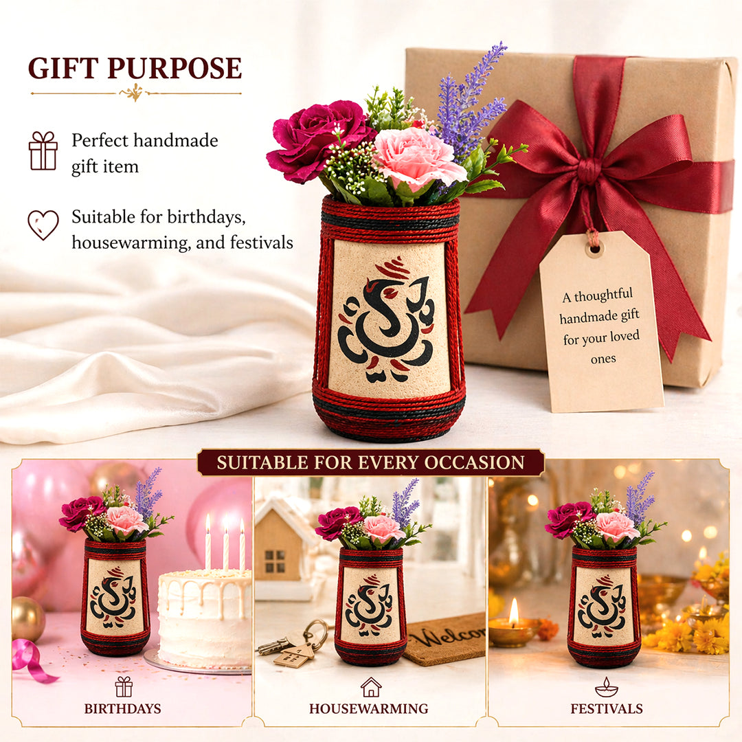 Ganesh Art Decorative Flower Vase for Home & Office