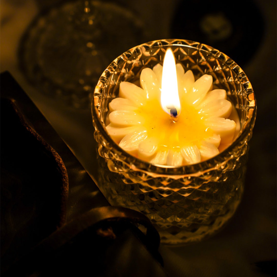 artkart Elegant Earthen Beauty Candles - Lifestyle Image of artkart Elegant Earthen Beauty Candles with Scenic View