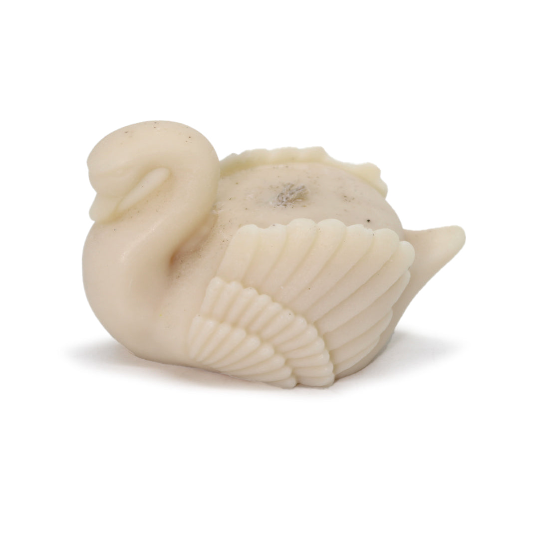 artkart Elegant Earthen Beauty Graceful Swan Candles - Side View of White Color artkart Elegant Earthen Beauty Graceful Swan Candles