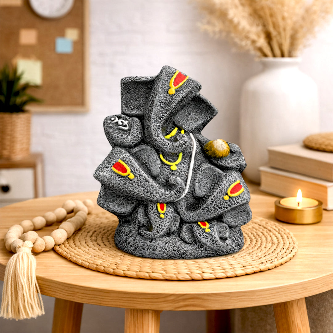 Handcrafted Panchmukhi Ganesh Idol I Decorative Vastu Showpiece | Spiritual Gift for Housewarming, Office & Festivals, Use