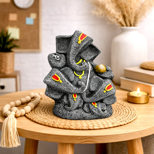 Handcrafted Panchmukhi Ganesh Idol I Decorative Vastu Showpiece | Spiritual Gift for Housewarming, Office & Festivals, Use