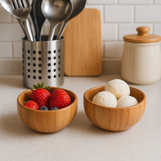 Snazzy Scoops Bowl - Lifestyle Image of Snazzy Scoops Bowl with Strawberry in it