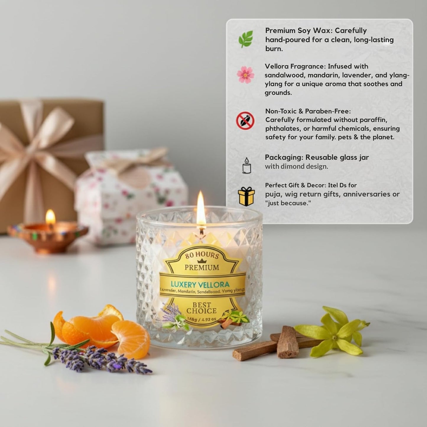 Glowing Petal scented candle combo